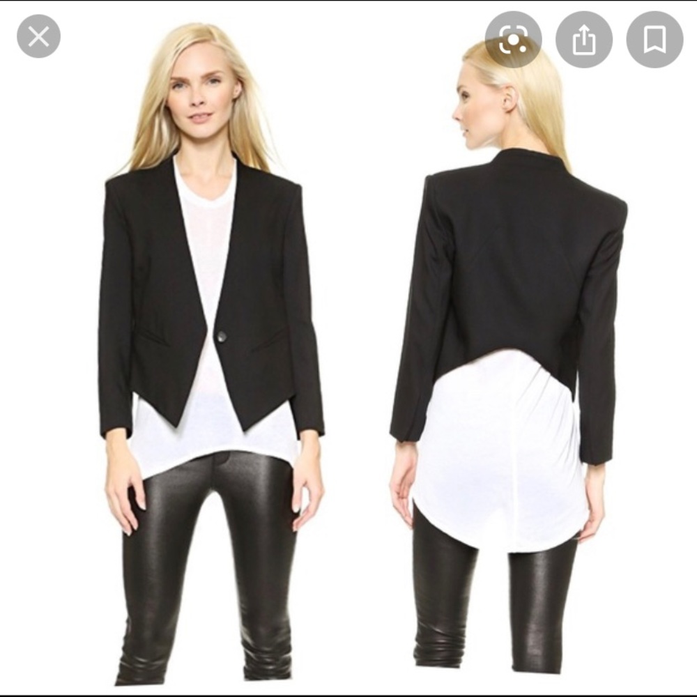 Helmut Lang Cropped Tax Blazer